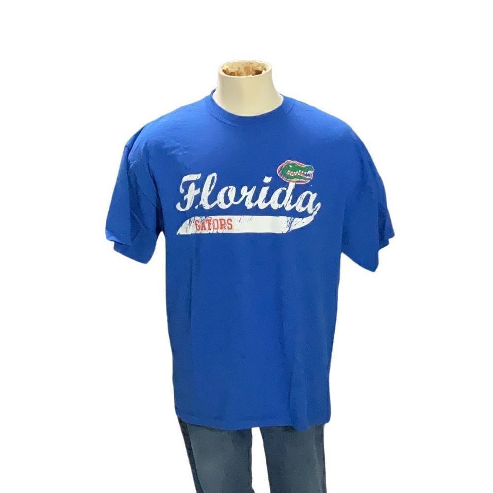 Gildan Florida Gators Football Blue Short Sleeve Shirt Size XL